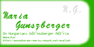 maria gunszberger business card